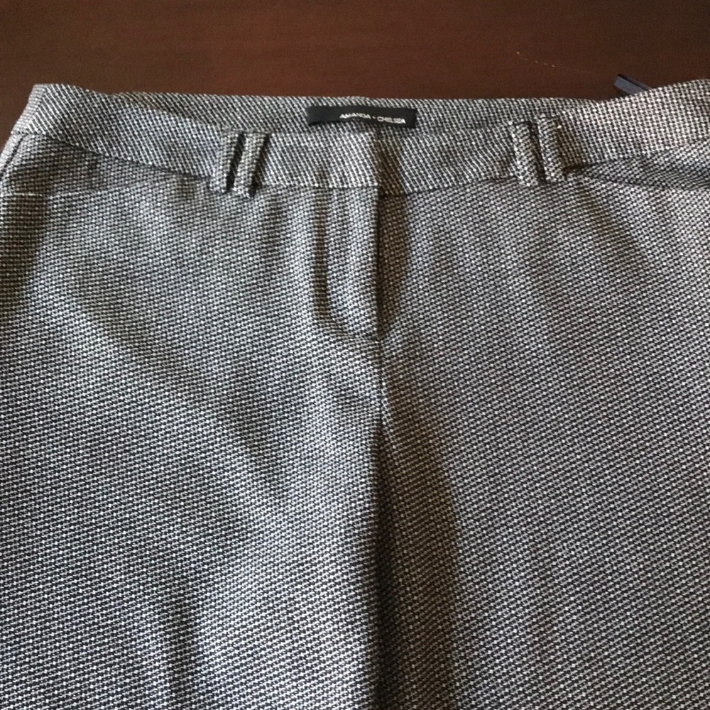 Straight leg micro pattern trousers